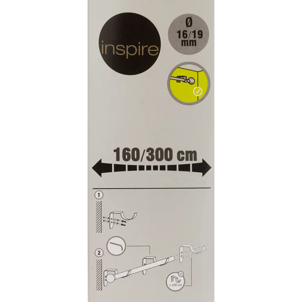 Карниз однорядный раздвижной Inspire Руч 160-300 см цвет золотой антик 81976808 STLM-2013246  - Вид №3