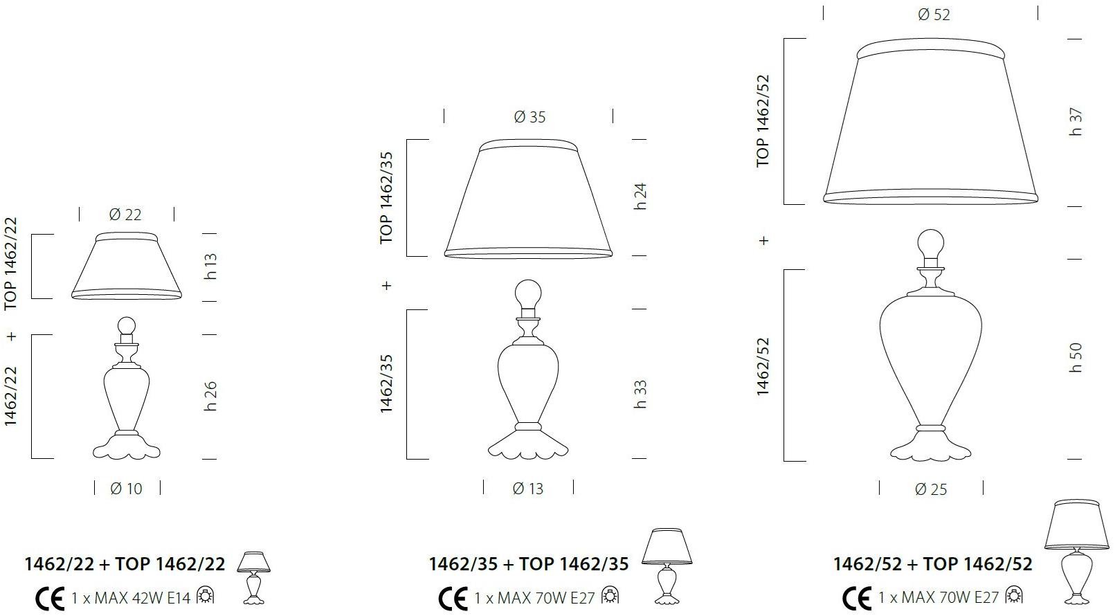 Sylcom Настольная лампа из стекла Teodora 1462 - Вид №2
