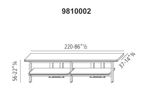 Деревянная прямоугольная консоль с полками Vibieffe 9810 NEXT CONSOLLE ARCH-00043790 - Вид №2