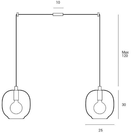 Miloox Регулируемая подвесная лампа из боросиликатного стекла  1744.122  - Вид №2