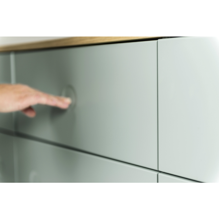 Шкаф Tenzo Dot, 137х109х43 см, дуб, зеленый 1666676 - Вид №9