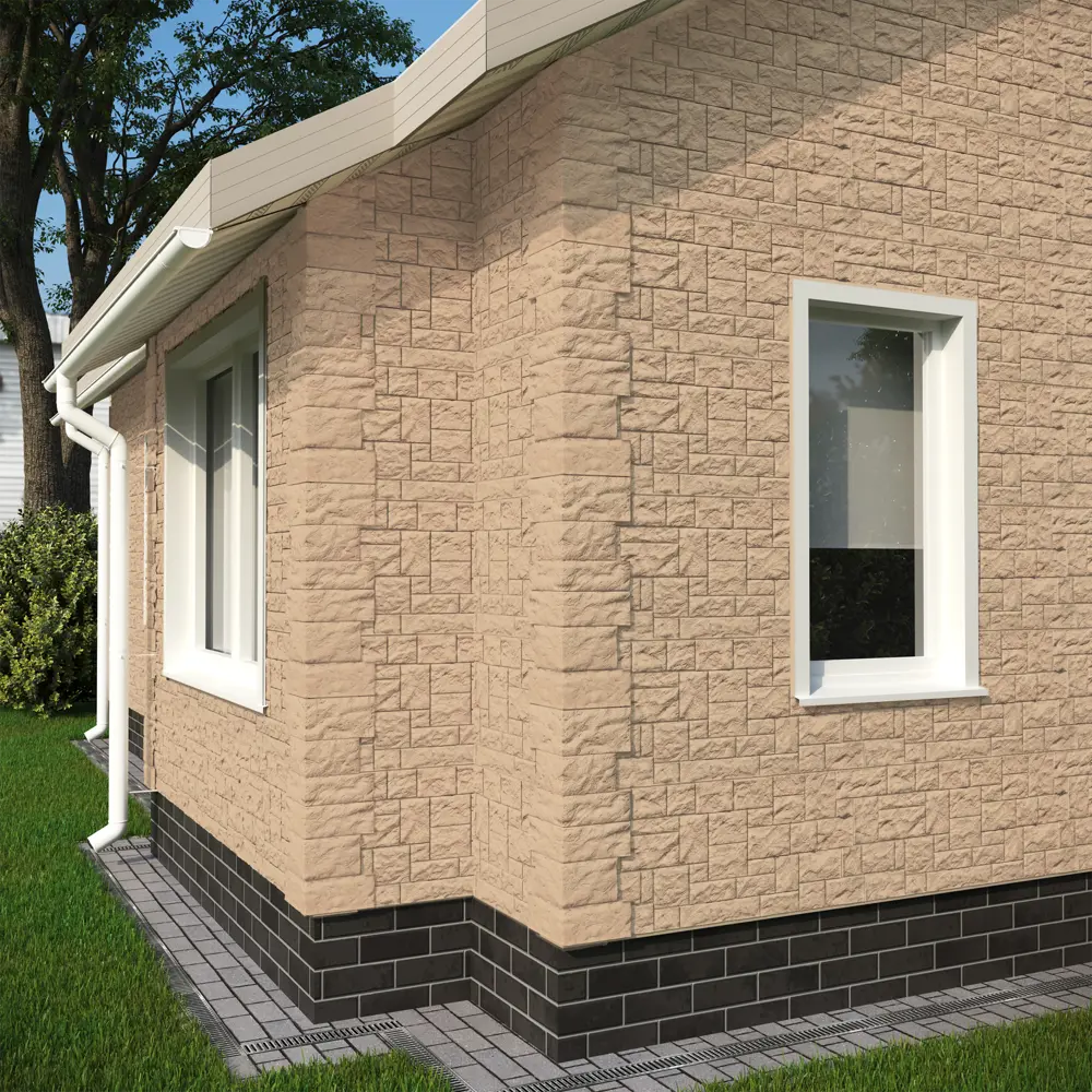 FINEBER Наружный угол «Дикий камень» терракотовый для фасадных панелей 14380315 STLM-1019520 - Вид №4