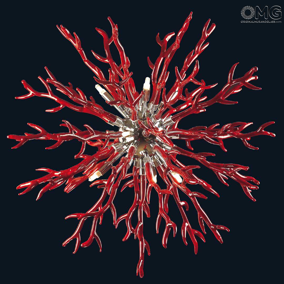 4114 ORIGINALMURANOGLASS Потолочный светильник Кристальный коралл - 9 ламп - муранское стекло OMG 85 см  - Вид №1