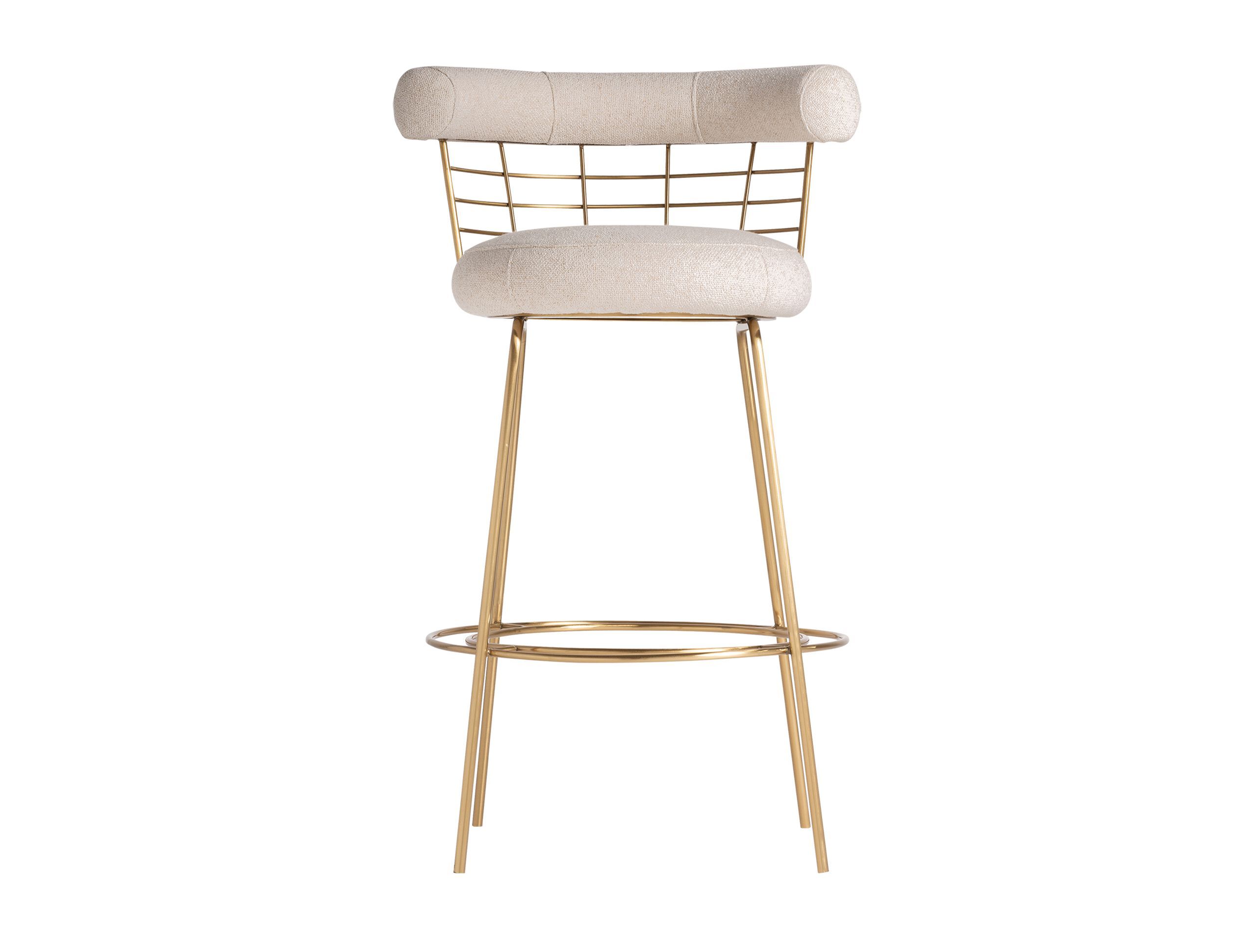 Латунный мягкий барный стул со спинкой Vical Home TRESIVIO ARCH-00000647
