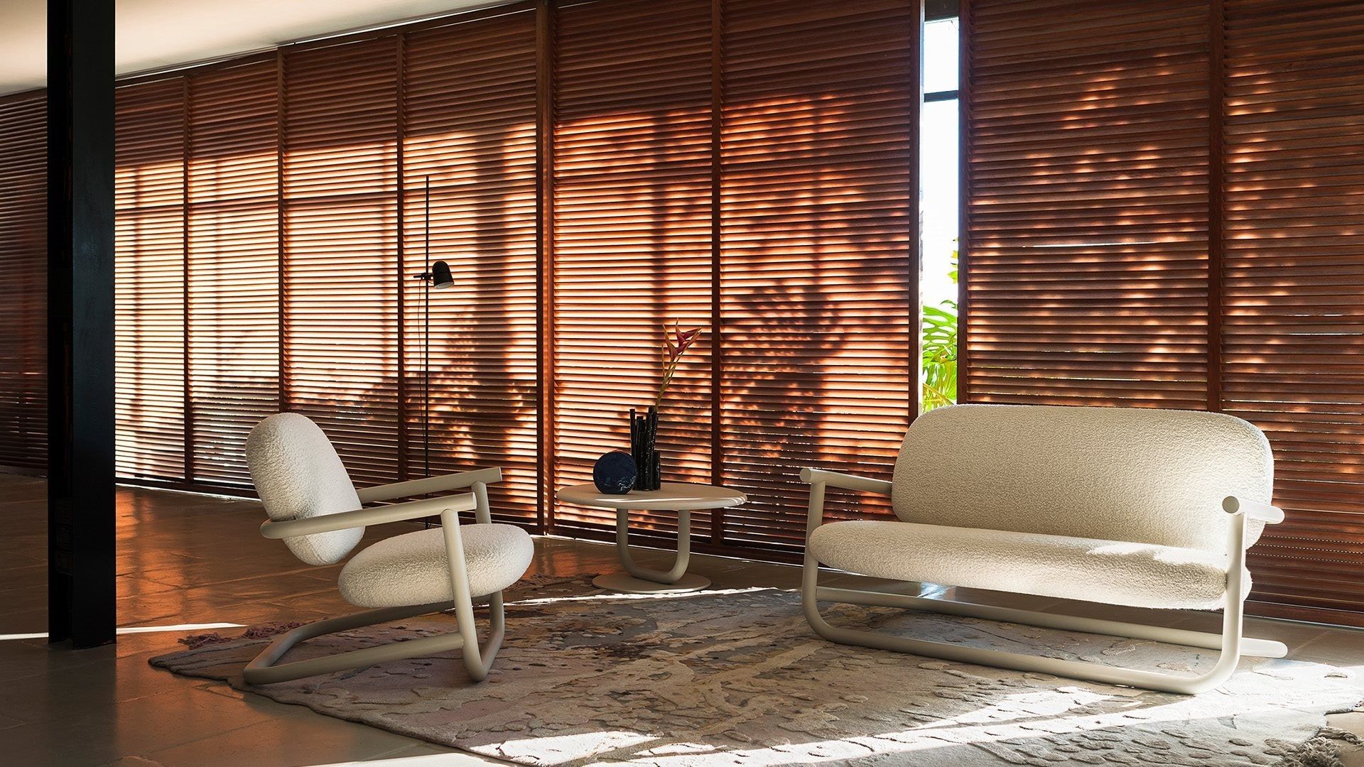 Стальной круглый журнальный столик с МДФ столешницей Desalto Strong Special ARCH-00085590 - Вид №3