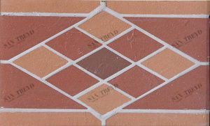 Rhomb/Ромб Подступенник мозаичный из клинкера (на сетке)  25х15 ECOCLINKER sun-id-318493