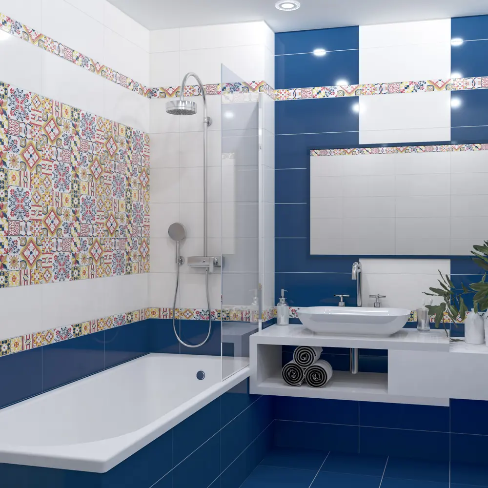 Декор настенный Azori «Festa Maiolica» 20.1x50.5 см разноцветный 82472924 STLM-2012783  - Вид №4