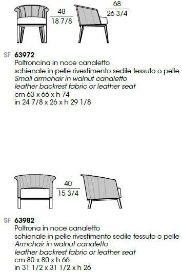 Giorgetti Кожаное кресло с подлокотниками Aura sun-id-1376005 - Вид №5
