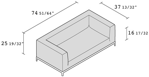 Alias 2-местный тканевый диван Aluzen soft P32 - Вид №3