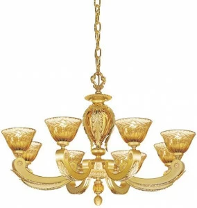 Possoni Illuminazione Люстра из чистого золота с пескоструйной обработкой и янтарным хрусталем Eden 265/8