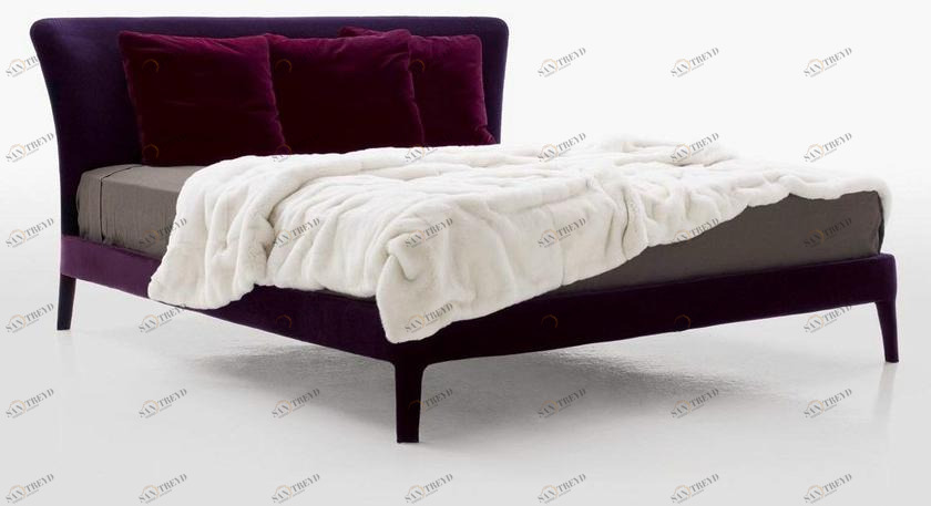 Maxalto Двуспальная кровать из ткани с мягким изголовьем Febo sun-id-1471760