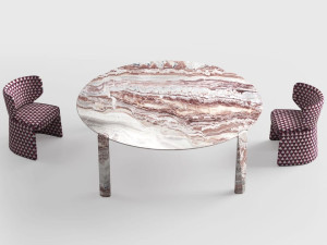 Круглый мраморный стол