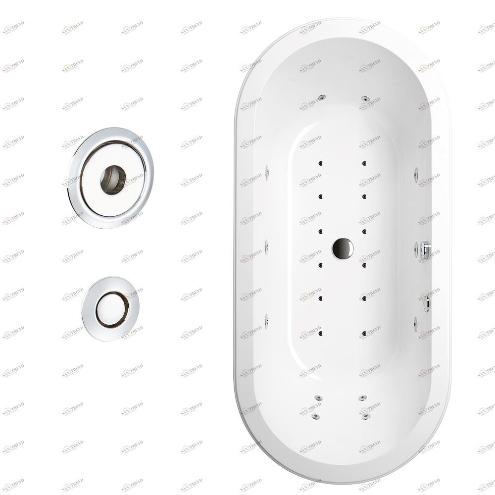 B12-K12H12A Système balnéothérapie, combiné 12 jets hydrobain et 12 jets aérobain Thg-paris Системы гидромассажа Хром B12-K12H12A CAT.A