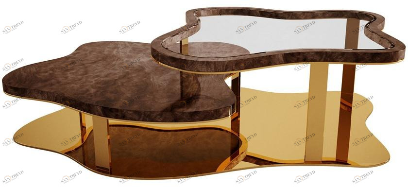 Malabar Журнальный столик из орехового дерева для гостиной Marina sun-id-1355049