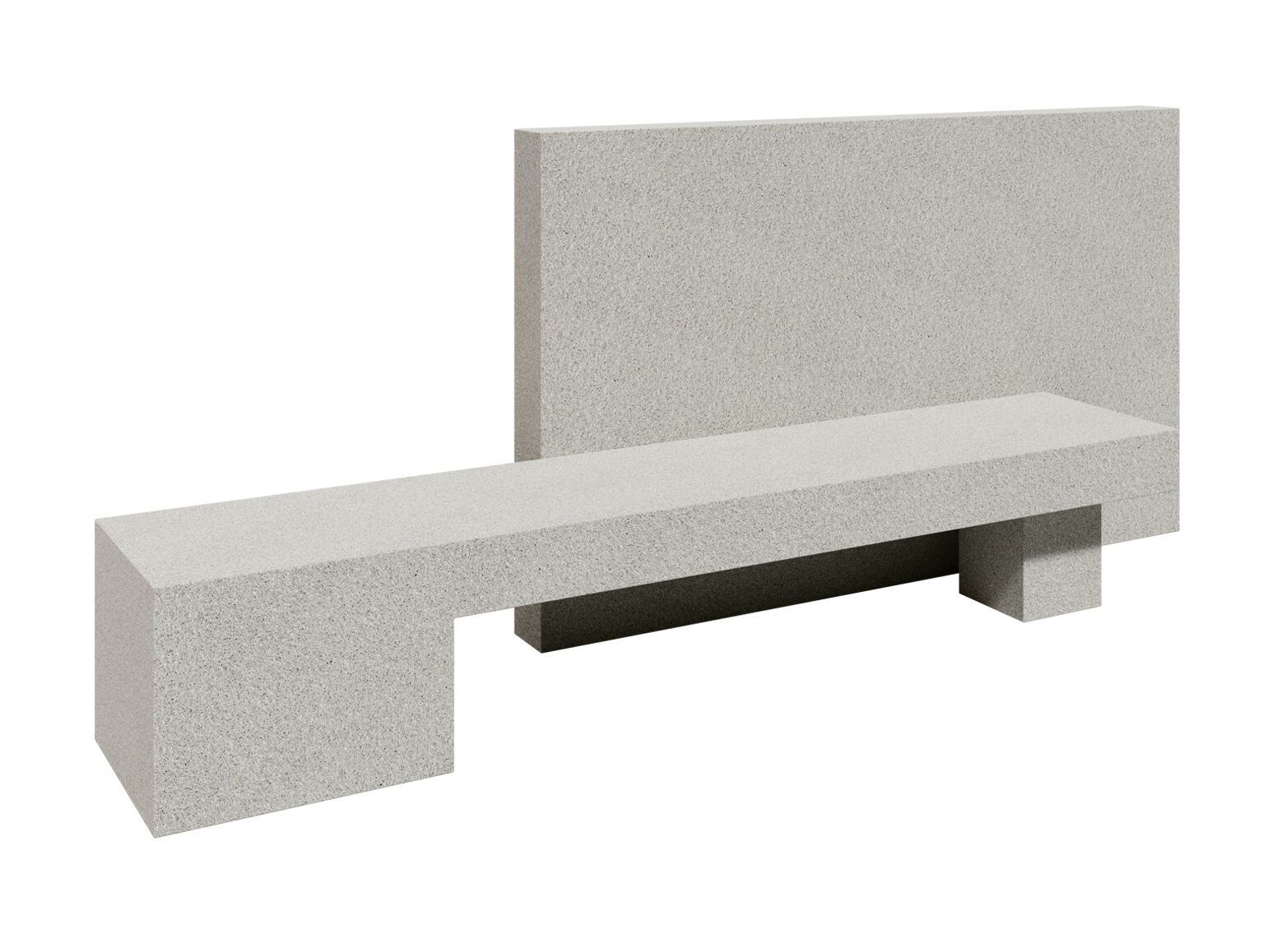 Бетонная скамья со спинкой amop Águeda ARCH-00111594