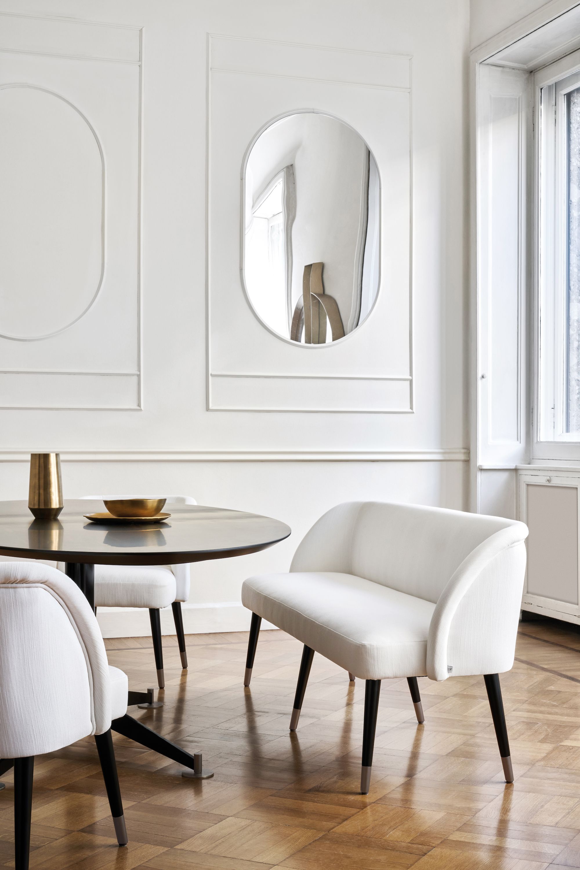 Мягкая скамейка из ткани со спинкой DOM EDIZIONI PAULINE DINNER ARCH-00046878 - Вид №1