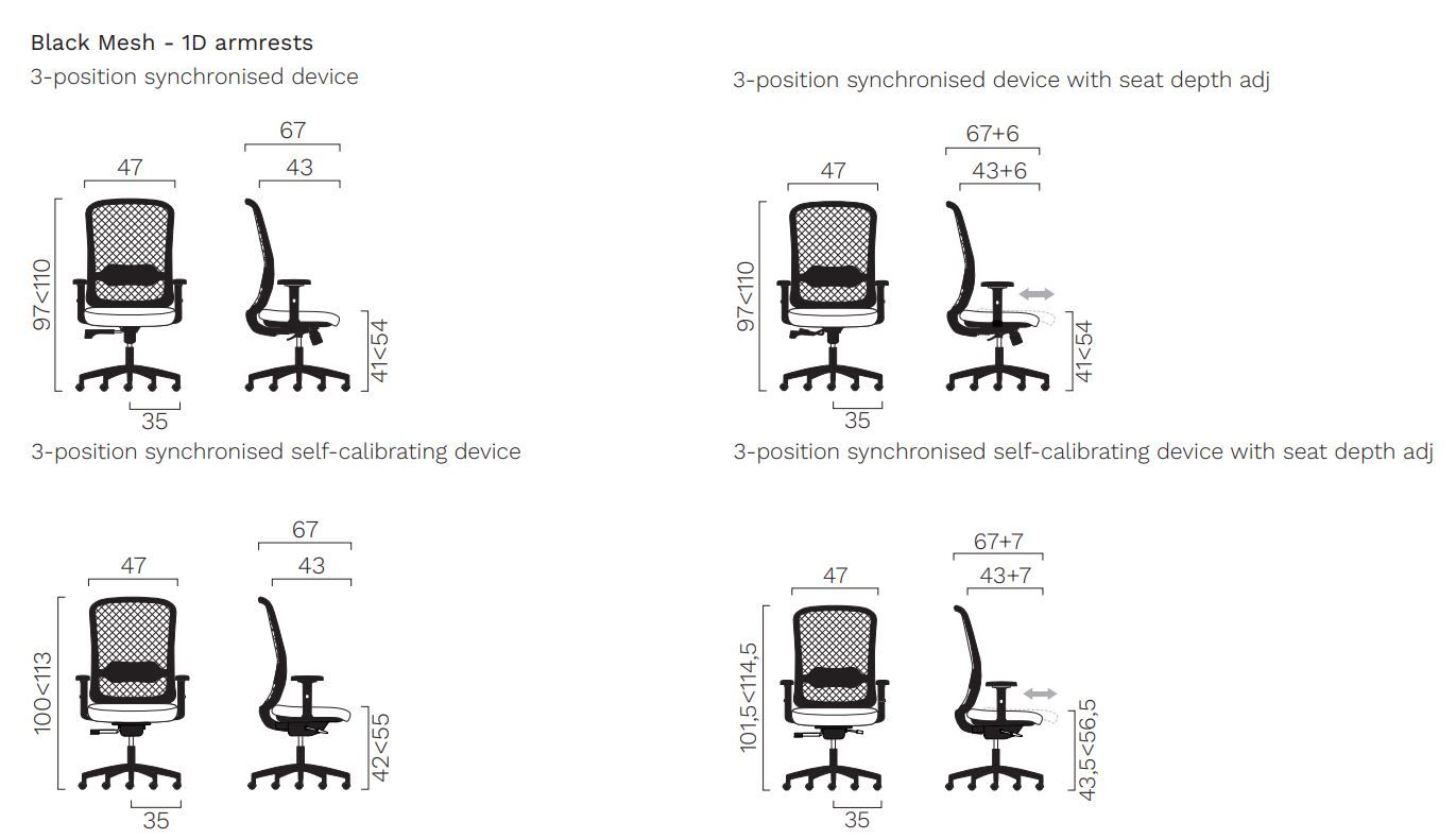 Сетчатый поворотный офисный стул с колесами и мягким сиденьем FREZZA Takk ARCH-00055766 - Вид №23