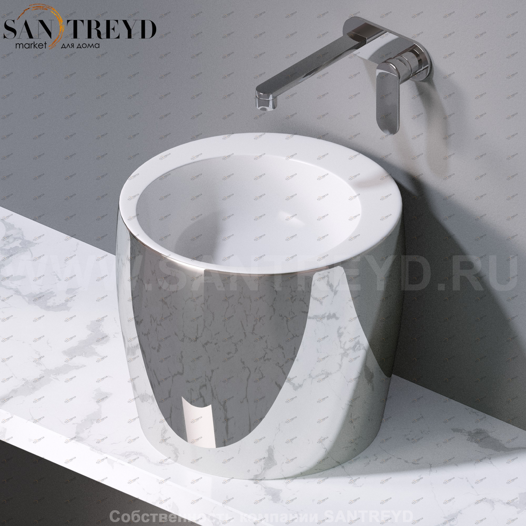 L101251 Накладная раковина на столешницу  круглая A. e T. Italia TOTEM AeT ITALIA