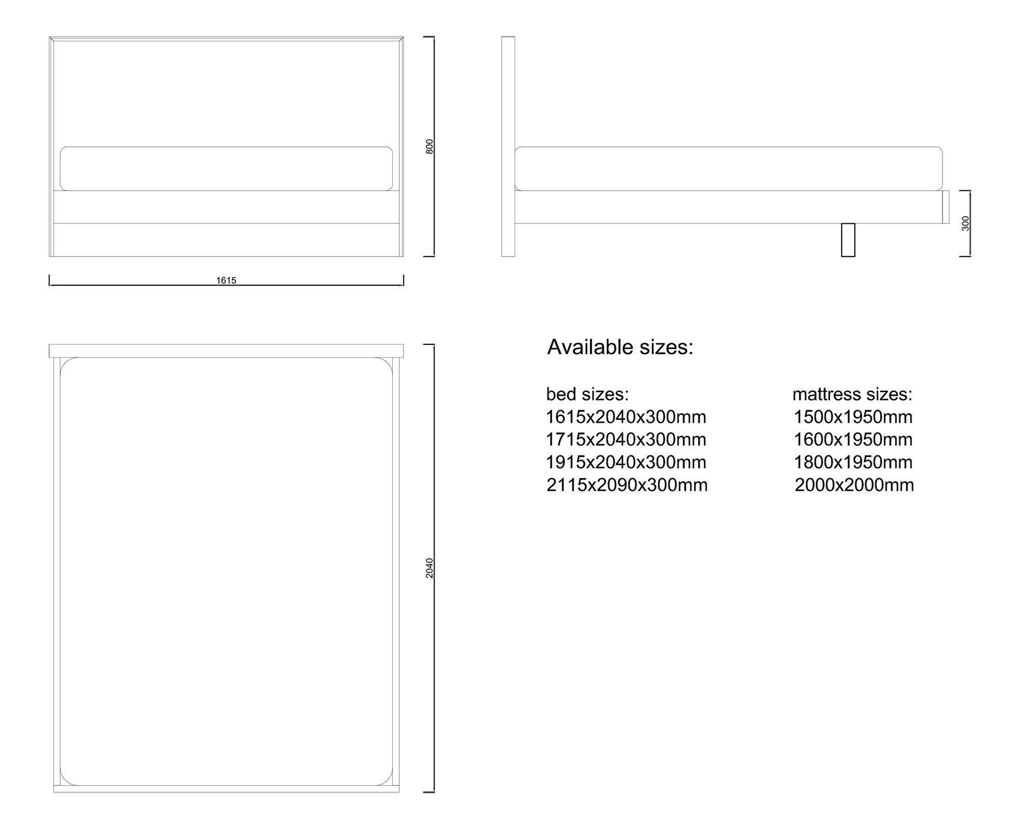 Деревянная двуспальная кровать WUDA ARCH-00059132 - Вид №7