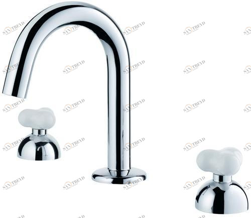 JUSTIME Смеситель для раковины на 3 отверстия из хромированной латуни Story 6903-91-80cp