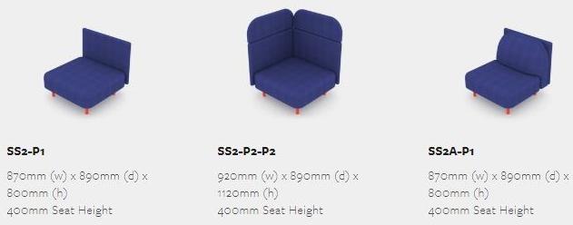 Deadgood Секционный модульный диван из ткани с высокой спинкой  Ss2a - ss2b  - Вид №4