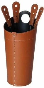 LIMAC design FIRESTYLE Набор инструментов для камина из регенерированной кожи