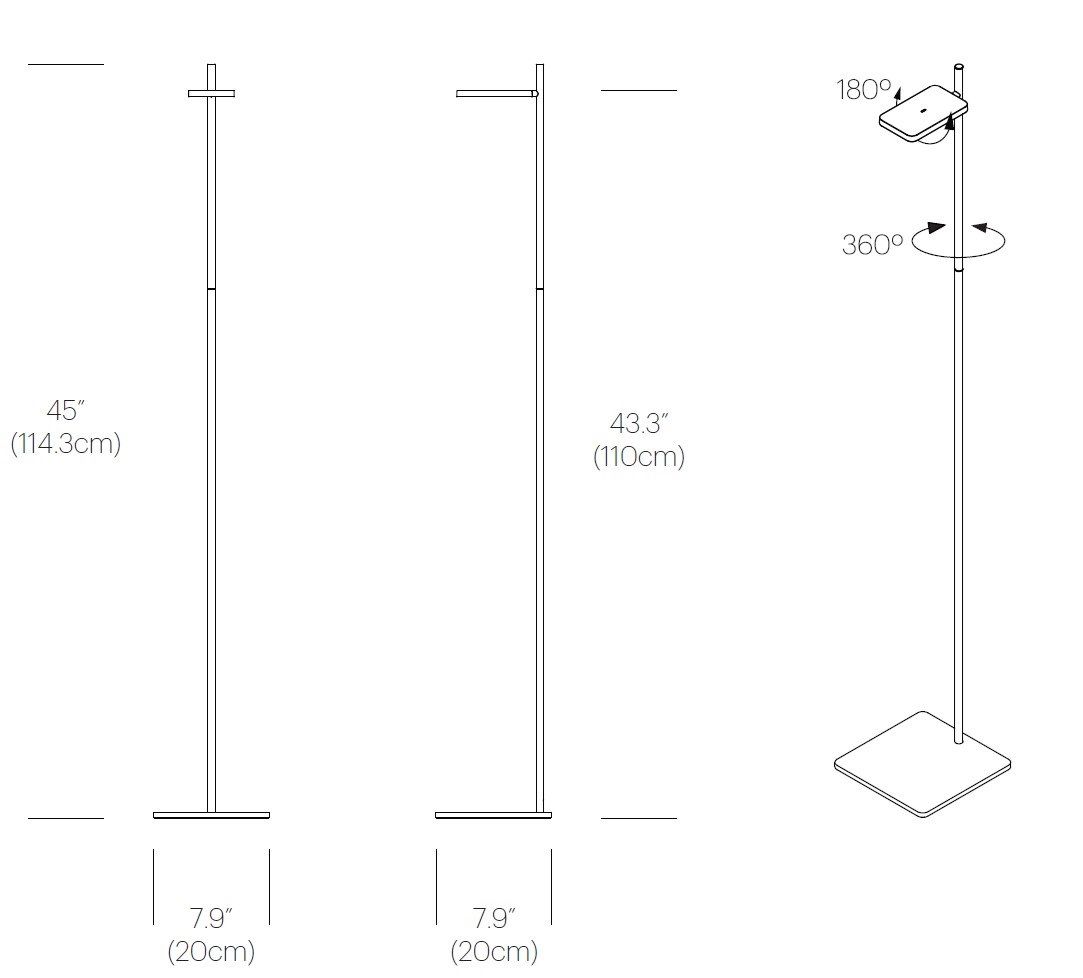 Алюминиевый регулируемый светодиодный торшер Pablo Designs талия ARCH-00029612 - Вид №5