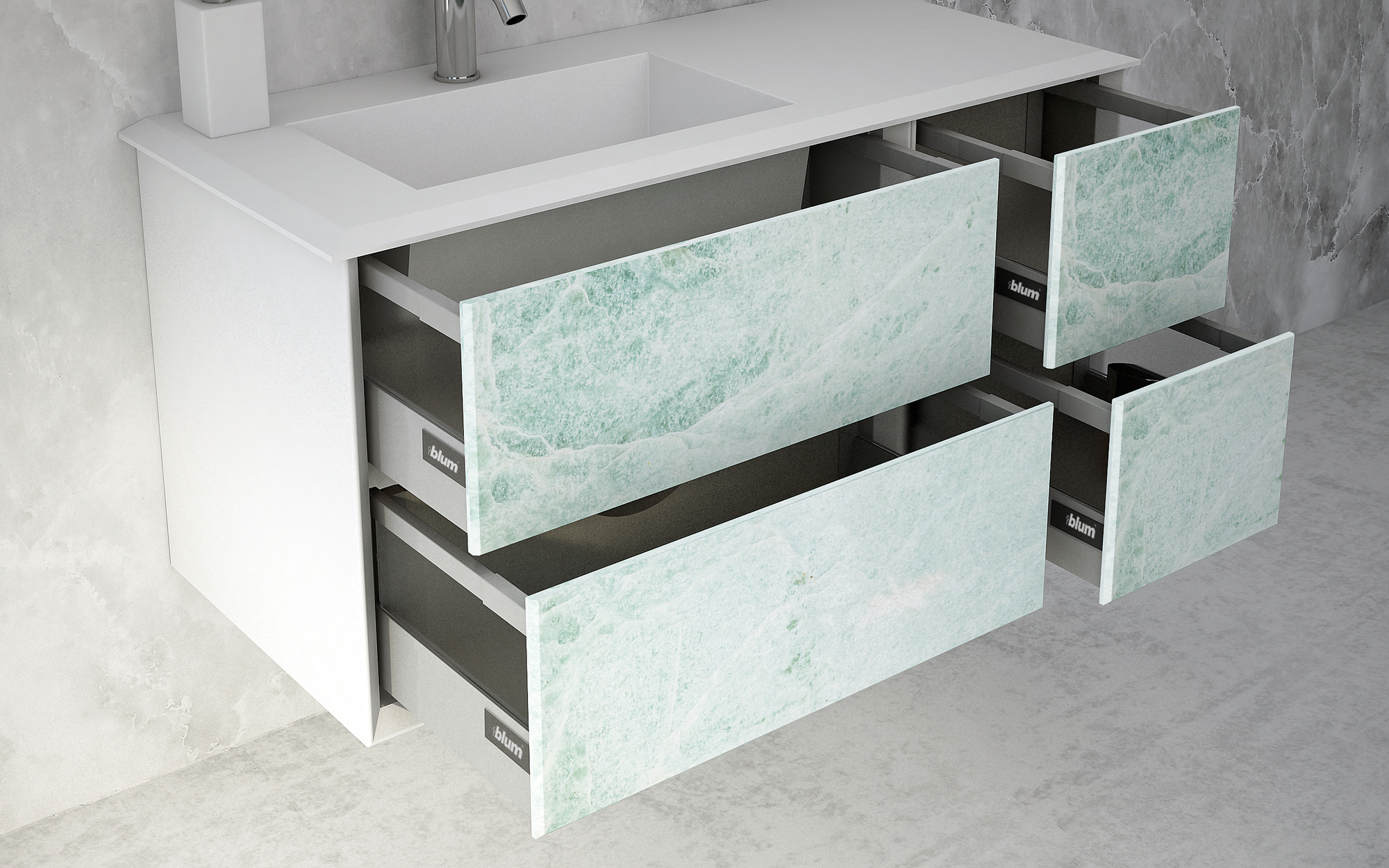 Мебель для ванной CEZARES BELLAGIO 175 Green Stone - Вид №1