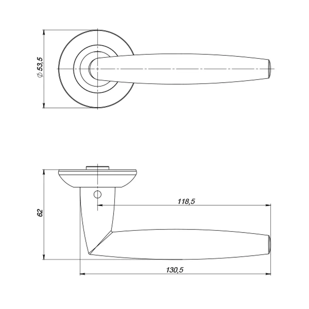 Дверные ручки Punto Supreme ZR/HD ABG-6, без запирания, комплект, цвет бронза STLM-2017640 - Вид №4