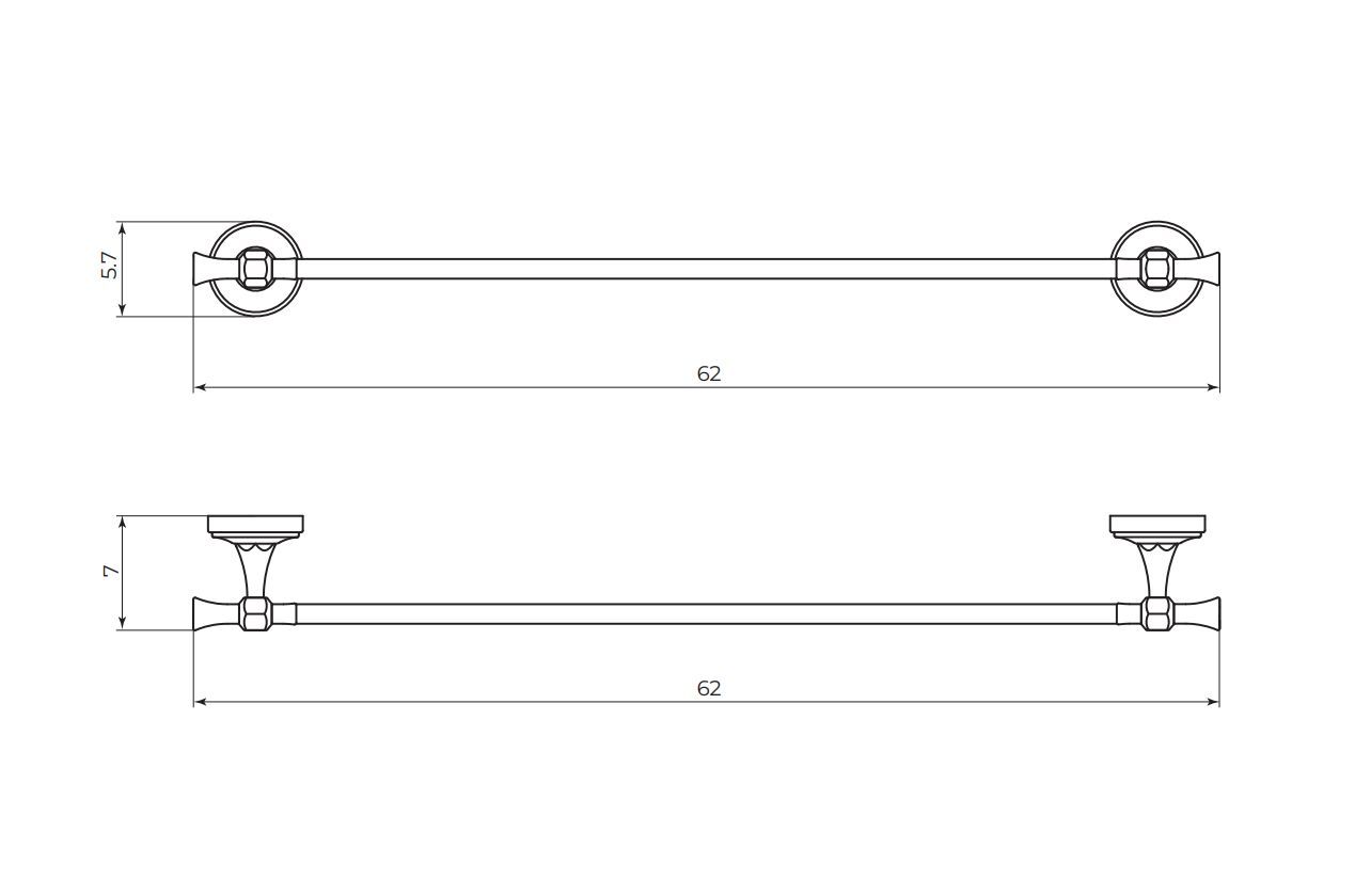 Латунный держатель для полотенец Gaia Mobili BETA MTBED151 / MTBED152 / MTBED153 ARCH-00006763 - Вид №3