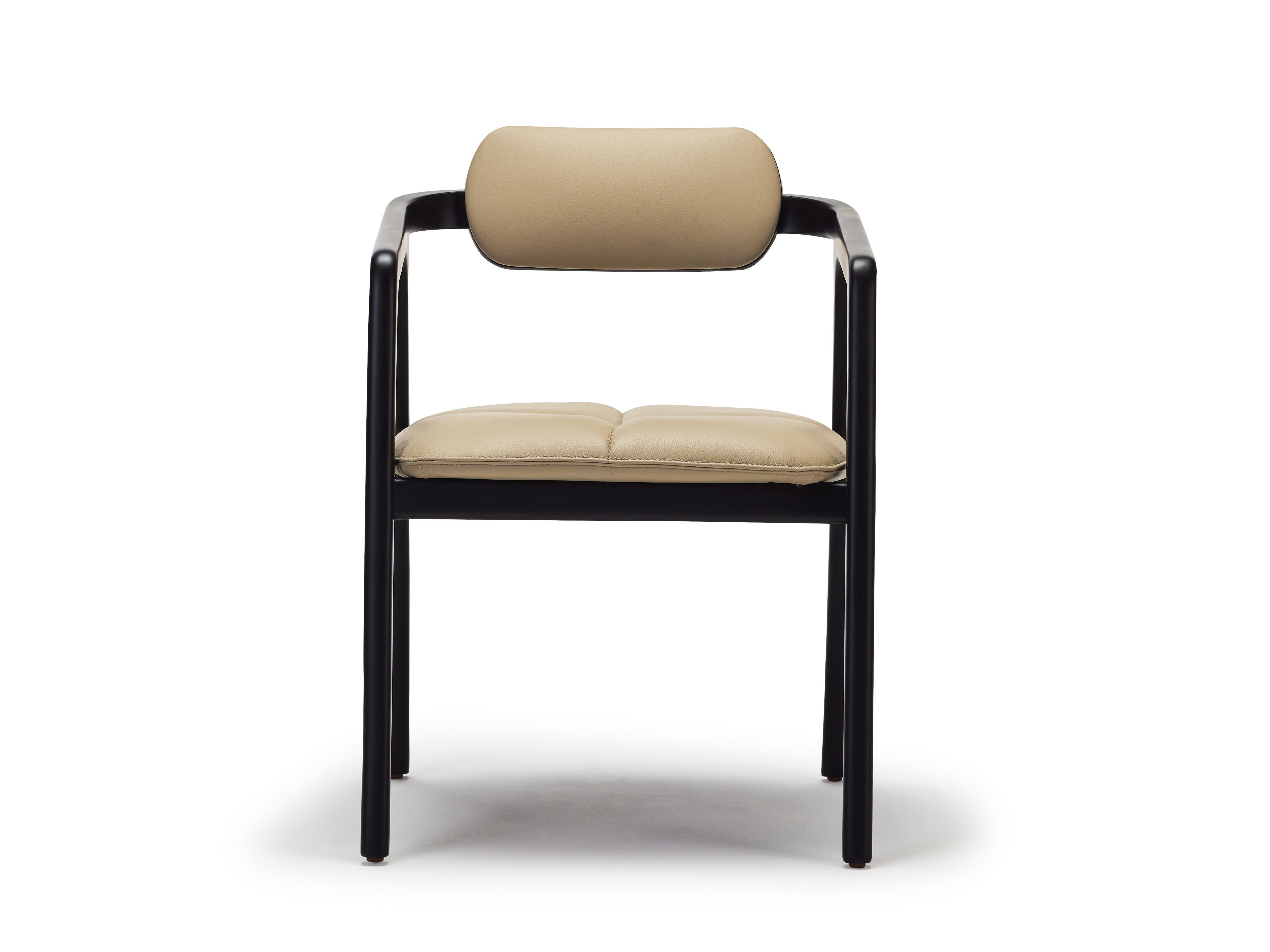 Стул из кожи и ясеня с подлокотниками Papell Design гостиница ARCH-00114405 - Вид №8