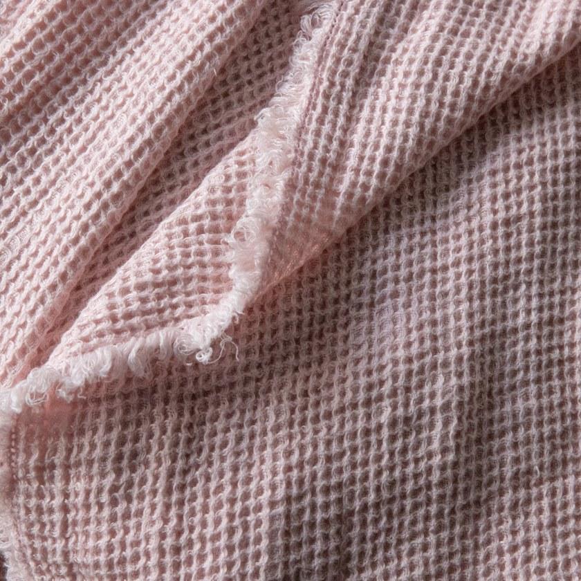 LinenMe Однотонный льняной плед ручной работы Washed waffle big 0913901  - Вид №3