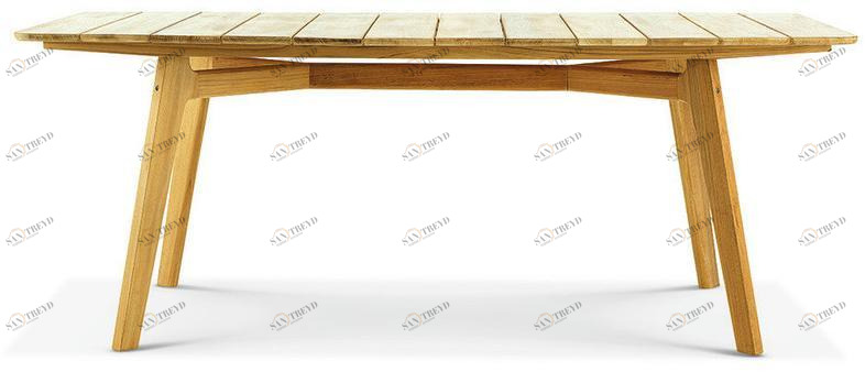 Ethimo Прямоугольный садовый стол из тика Knit Knittr01