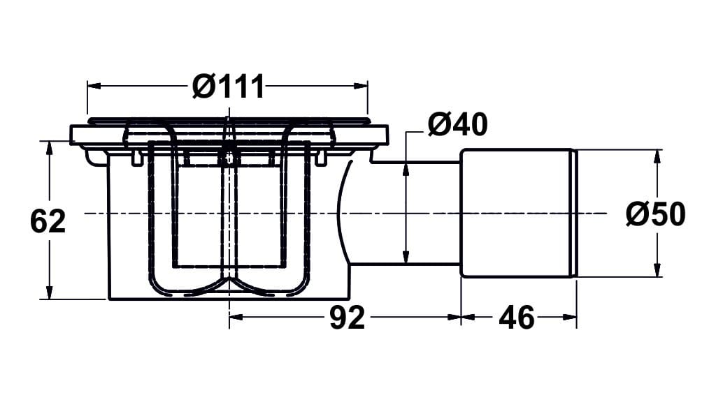 Слив для душа ABS без крышки Bonomini Трин ARCH-00088815 - Вид №7