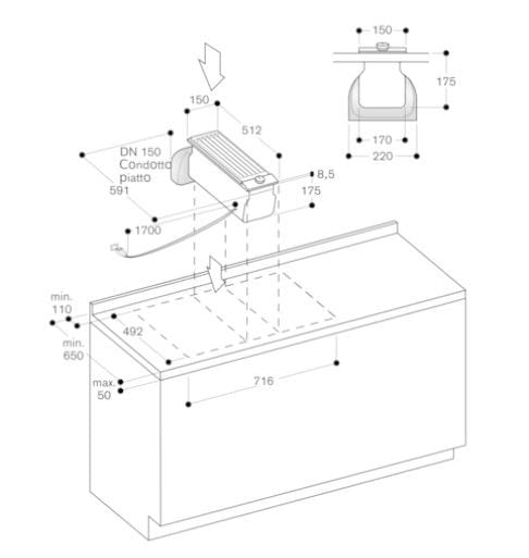 Вытяжка для пола GAGGENAU Vario 200 ARCH-00123460 - Вид №2