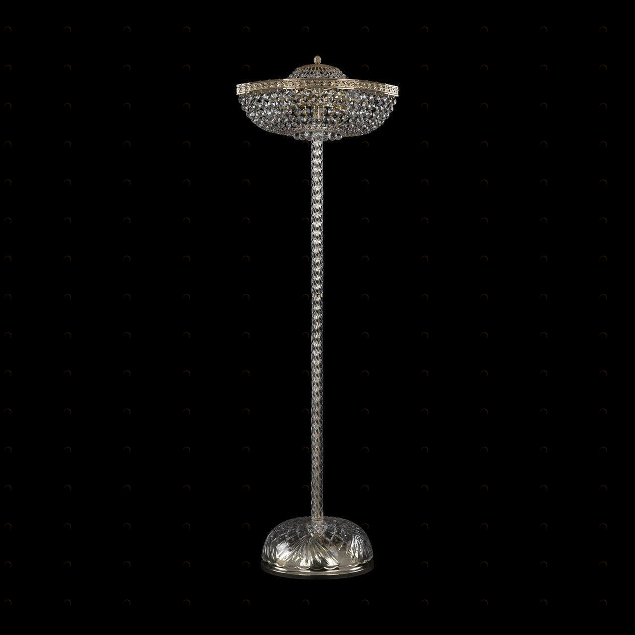 Торшер хрустальный на 4 лампы 138х45 см прозрачно-золотой Bohemia Ivele 19283T4/45IV-138 G BOHEMIA IVELE ЭЛИТНЫЕ 00-3889537 Золото;прозрачный 