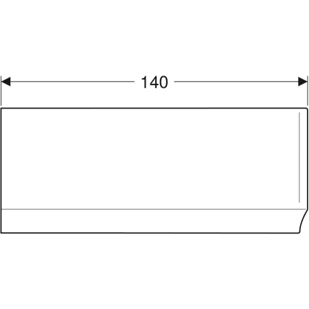 554.822.01.1 Передняя обшивка Geberit Renova для асимметричной ванны, правая Geberit  - Вид №10