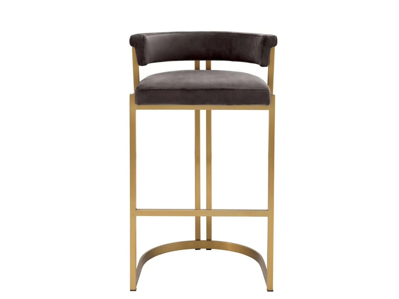 Высокий бархатный мягкий стул со спинкой Eichholtz DANTE ARCH-00055794
