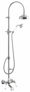 Rubinetteria Giulini Настенная душевая стойка с душевой лейкой Praga - praga crystal F7500wc-s