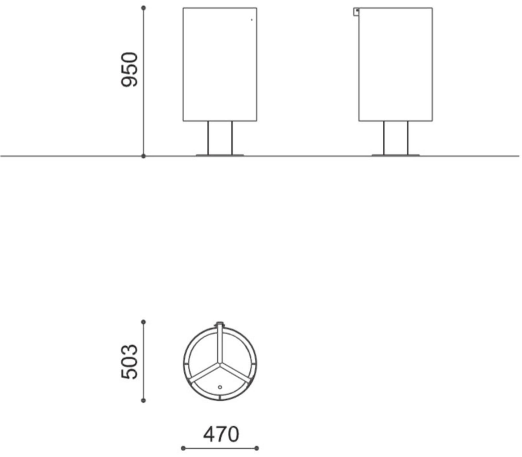 City Design Контейнер для мусора из оцинкованной стали для раздельного сбора мусора sun-id-1412331 - Вид №4