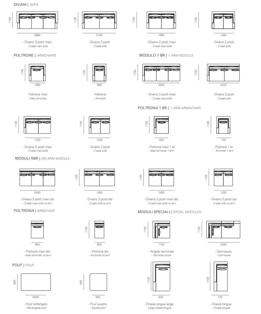 Угловой диван из ткани Kico Living Complements ARCH-00084909 - Вид №3