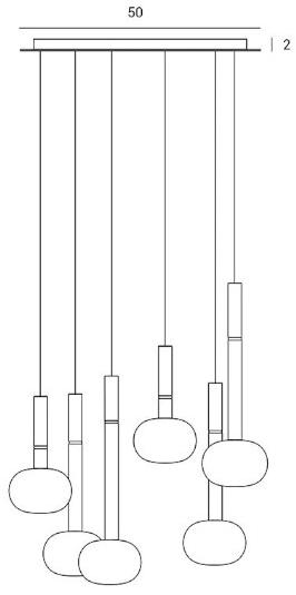 Miloox Подвесной светильник из металла и опалового стекла Mose 1744.233 - Вид №2