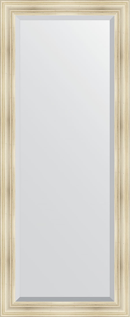 BY 6128 Зеркало напольное с фацетом в багетной раме - травленое серебро 99 mm EVOFORM Exclusive floor