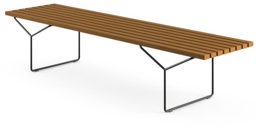 KNOLL Садовая скамейка из стали и тика Bertoia sun-id-1378257 - Вид №2