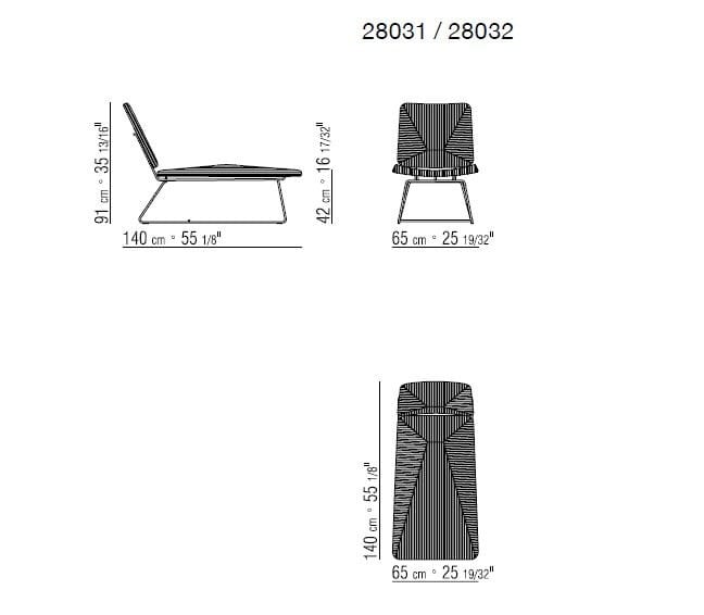 Шезлонг из соломы Flexform ARCH-00088070 - Вид №1