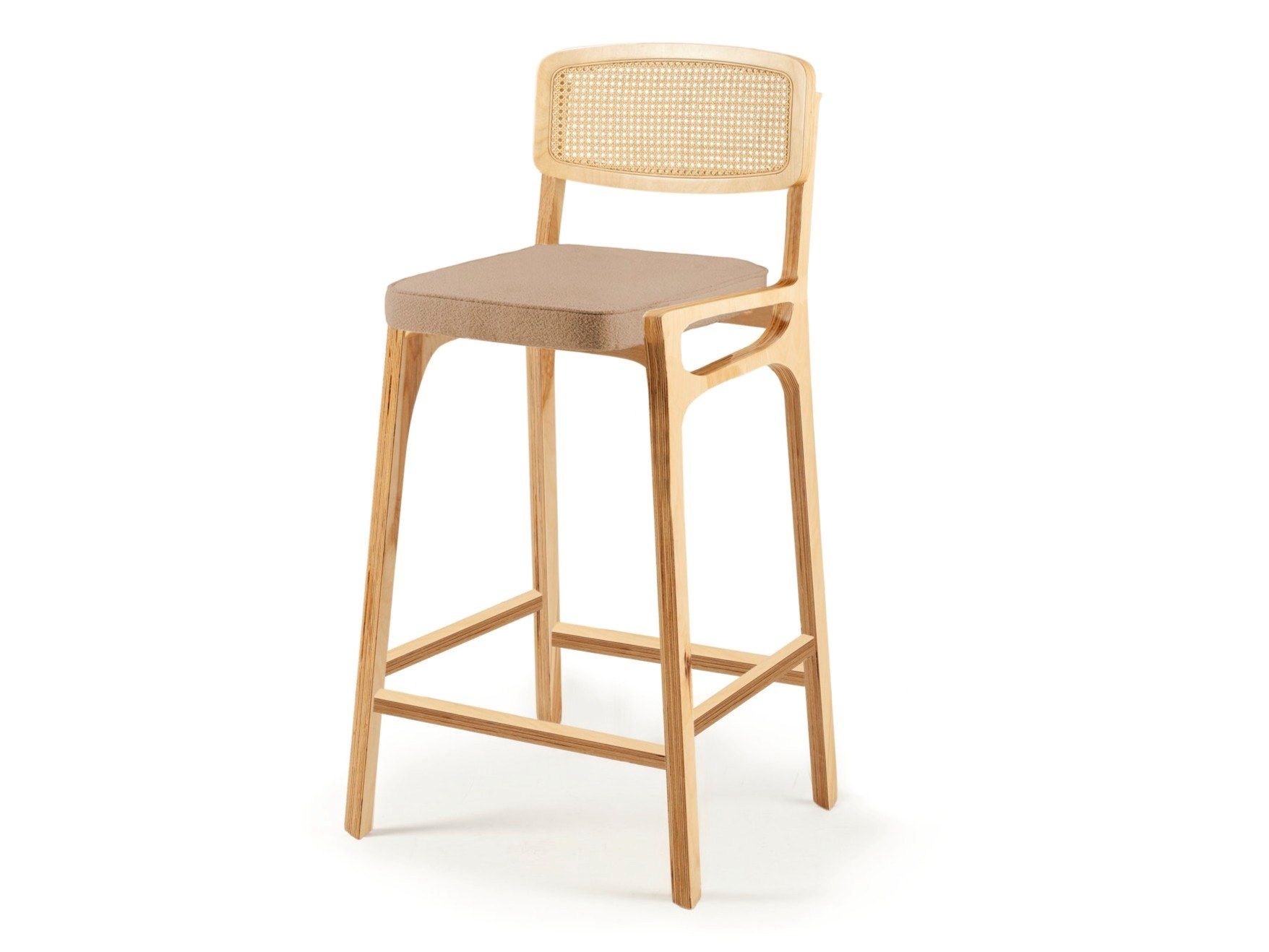 Высокий деревянный стул с подлокотниками Mambo Unlimited Ideas Karl ARCH-00118848 - Вид №1