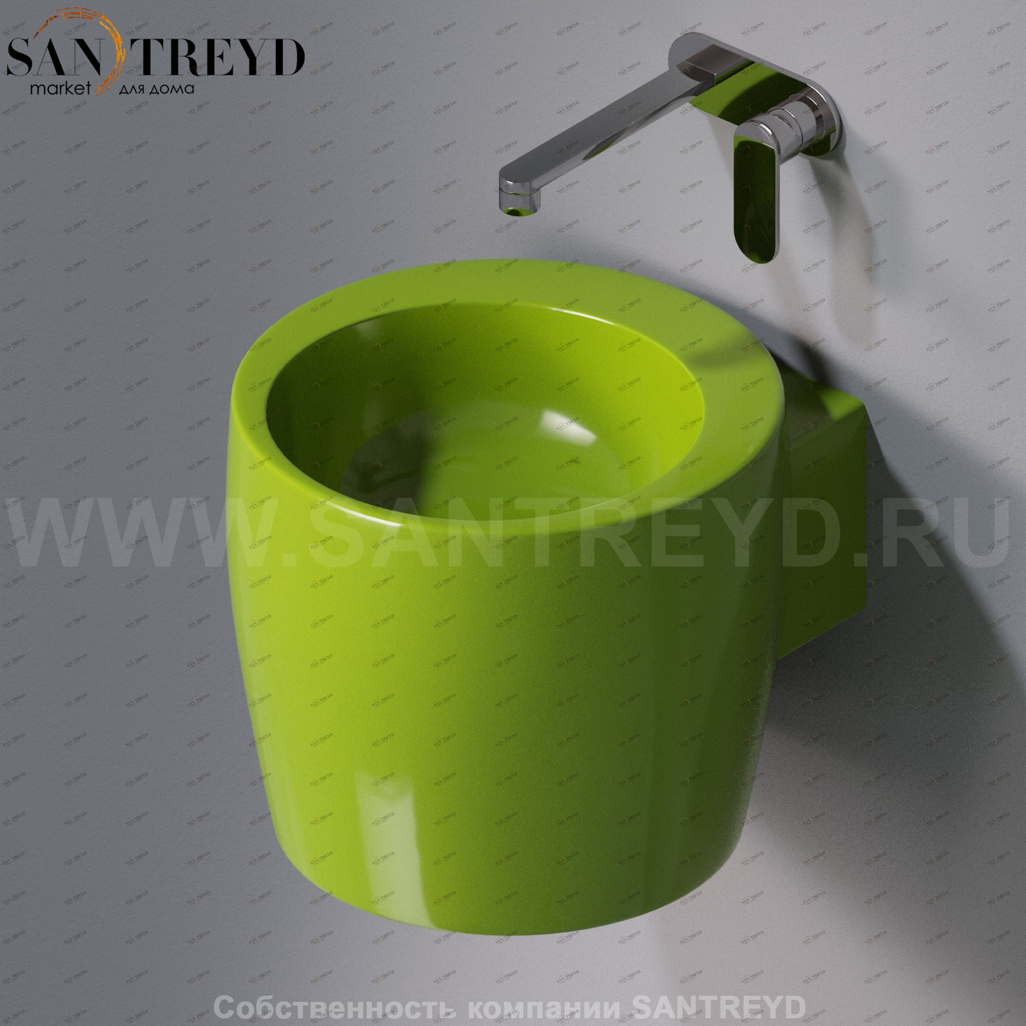 L102T0R0V1.121 Подвесная раковина настенная круглая A. e T. Italia SPOT AeT ITALIA TOTEM