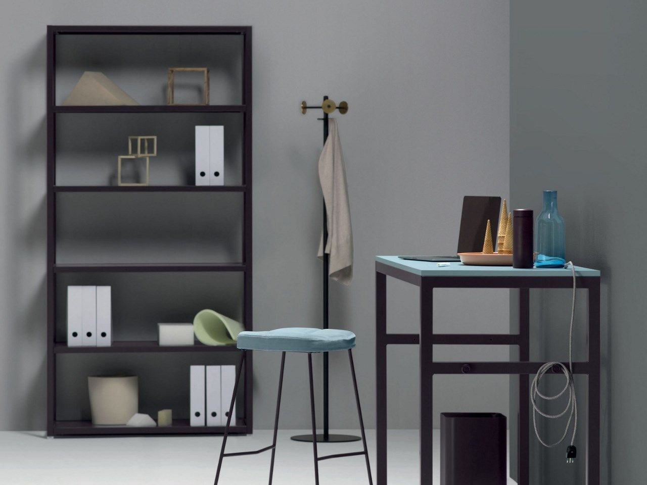 Металлический модульный офисный книжный шкаф Quinti Sedute Shelve ARCH-00115919 - Вид №3