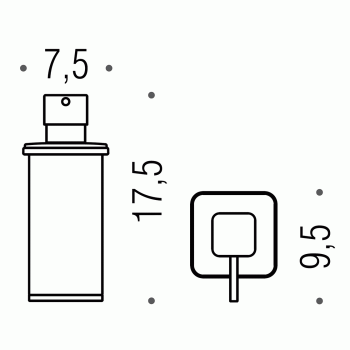 B9322 Дозатор для жидкого мыла настольный (хром) COLOMBO LULU Colombo Design - Вид №1