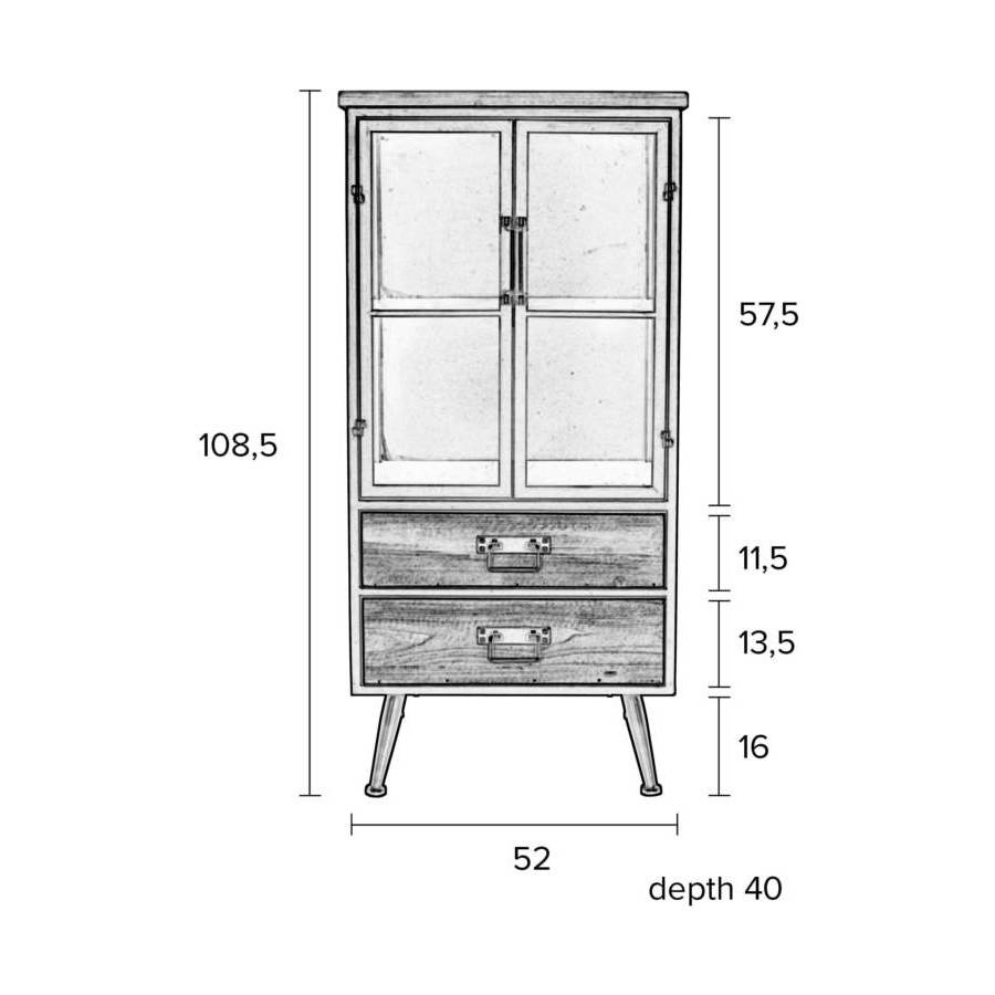 Комод Damian низкий White Label Living 4100030 - Вид №6
